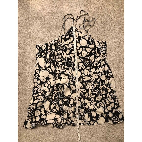 Brand New Anthropologie Sheer Mini Criss Cross Swing Dress Black & White Small - Picture 6 of 8